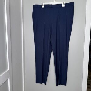 Vince‎ Camuto Men's Blue Slim-Fit Super-Stretch Suit Pants Size W42/L42